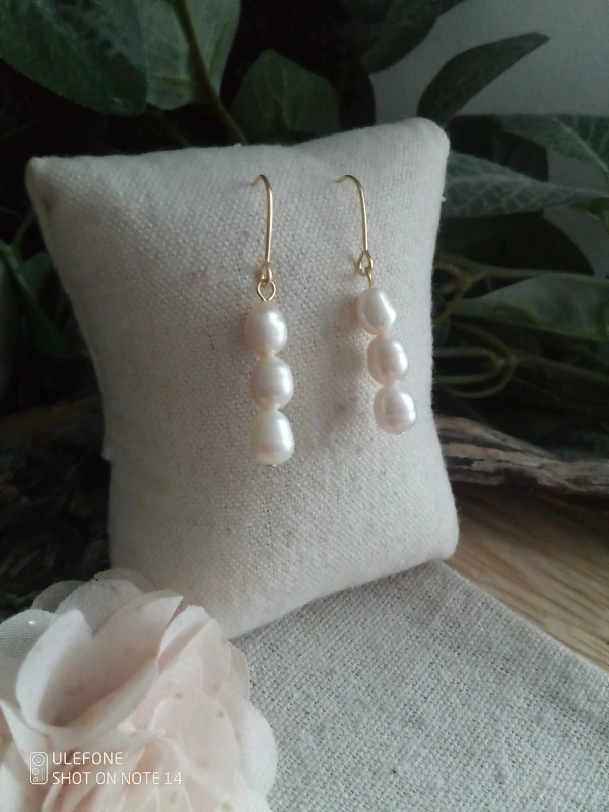 Boucles d'oreilles bohèmes perles de culture naturelles – photo 2